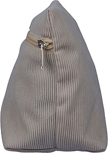 Corduroy zippered cosmetic pouch Tia, grey