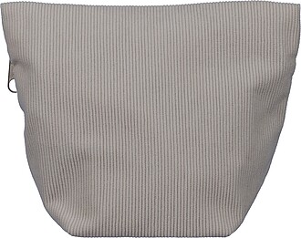 Corduroy zippered cosmetic pouch Tia, grey