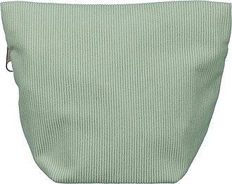 Corduroy zippered cosmetic pouch Tia, pastel green