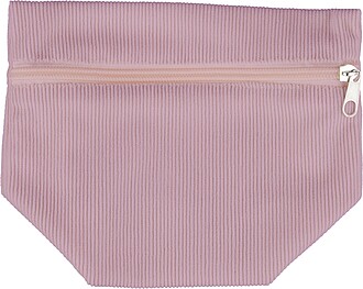 Corduroy zippered cosmetic pouch Tia, pastel pink