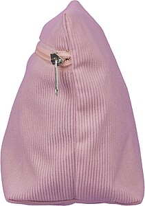 Corduroy zippered cosmetic pouch Tia, pastel pink