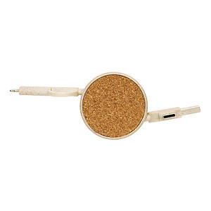 Cork and Wheat 6-in-1 retractable cable