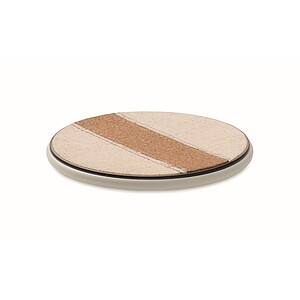 Cork wireless charger 15W, white