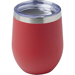 Corzo 350 ml RCS certified recycled stainless steel copper vacuum insulated cup, red