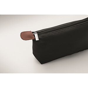 Cosmetic bag in 600D RPET, black