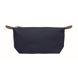 Cosmetic bag in 600D RPET, blue