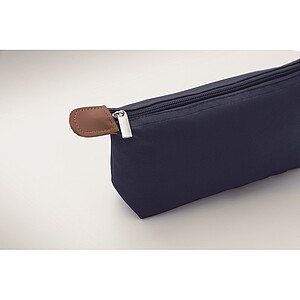 Cosmetic bag in 600D RPET, blue