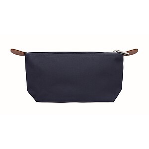 Cosmetic bag in 600D RPET, blue