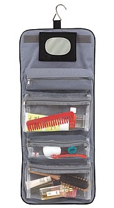 Cosmetic bag with 5 zip pockets,colour black