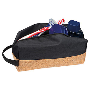 Cosmetic bag with cork bottom