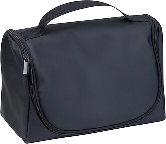 Cosmetic bag with hanging hook, black