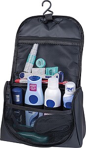 Cosmetic bag with hanging hook, black