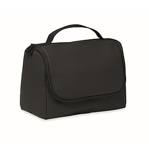 Cosmetic hanging bag in PU, black