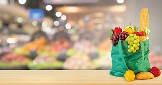 Cotton bag with long handles