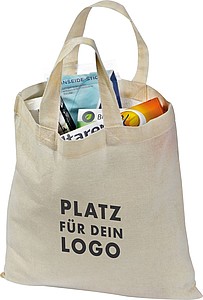 Cotton bag with short handles
