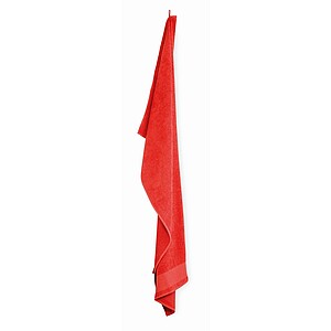 Cotton bath towel, red