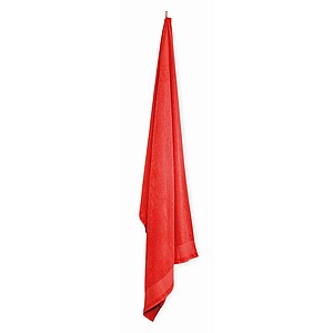 Cotton bath towel, red