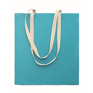 Cotton shopping bag, turquoise