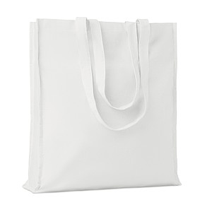 Cotton shopping bag w/ gusset
