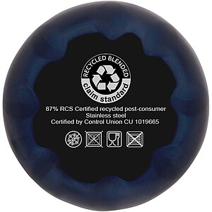 Cove 500 ml RCS certified recycled stainless steel vacuum insulated bottle , navy