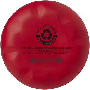 Cove 500 ml RCS certified recycled stainless steel vacuum insulated bottle , red