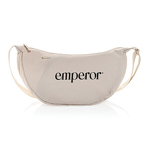 Crescent XL AWARE™ RPET half moon sling bag, beige
