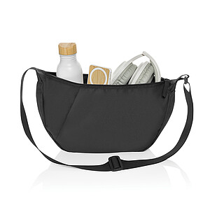 Crescent XL AWARE™ RPET half moon sling bag, black