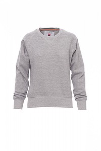 Crew-neck sweatshirt, MISTRAL+LADY MELANGE, melange grey, S