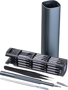 CrisMa 45-piece bit set, dark grey