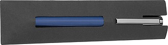 CrisMa ball pen with ribbed grip, navy heather