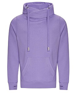 Cross neck hoodie JUST HOODS, Digital Lavender, size M