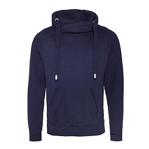 Cross neck hoodie JUST HOODS, Oxford Navy, size XL