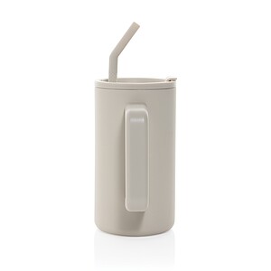 Cube RCS certified recycled steel mug 800ml, beige
