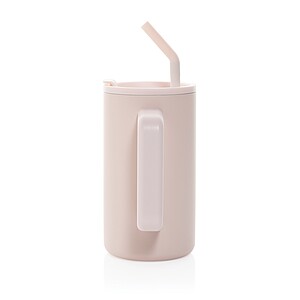 Cube RCS certified recycled steel mug 800ml, pink