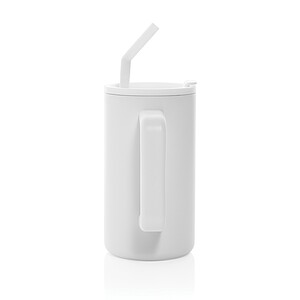Cube RCS certified recycled steel mug 800ml, white