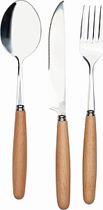Cutlery set in a cotton pouch