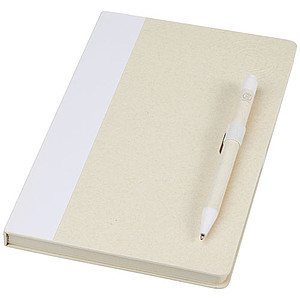Dairy Dream A5 size reference recycled milk cartons notebook and ballpoint pen set