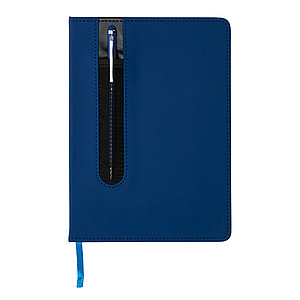 Deluxe A5 notebook with stylus pen, blue
