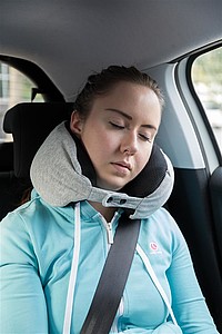 Deluxe microbead travel pillow, grey