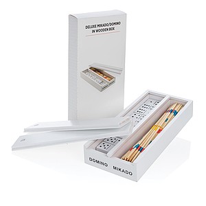 Deluxe mikado/domino in wooden box