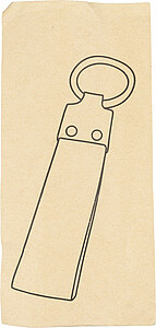 Denim keychain Enzi, blue