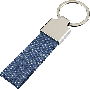 Denim keychain Enzi, blue