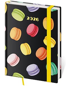 Diář denní B6 Vario - Macarons s gumičkou 2026