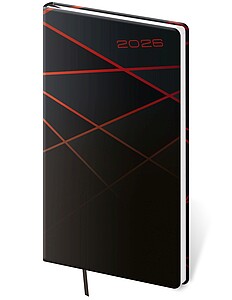Diář týdenní kapesní Vario - 1 BLACK DESIGN 2026