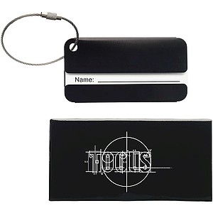 Discovery luggage tag - black