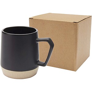 Dolce 300 ml ceramic mug with matt finish, solid black