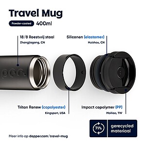 Dopper Travel Mug 300 ml, blazing black
