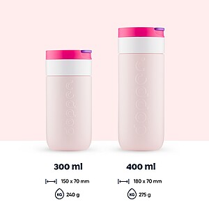 Dopper Travel Mug 400 ml, Berry Pink