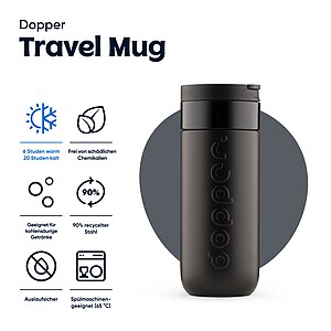 Dopper Travel Mug 400 ml, blazing black