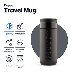 Dopper Travel Mug 400 ml, blazing black